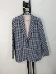 SANDRO サンドロ ジャケット ギンガムチェック ブレーザー ブルー 38