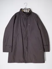 BURBERRY LONDON/バーバリー ロンドン 裏地チェック 天然羽毛スモールフェザーダウンライナー付き スタンドカラーコート【M】【MCTA75472】