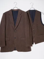 Paul Smithポールスミス メインライン WOOL HERINGBONE JACKET VEST 裏地ドット ウールヘリンボーンジャケット ジレベスト【M】【MJKA76865】