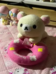 ハートチューブに付いた古典コリラックマ キーホルダー ぬいぐるみ