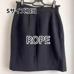 【ROPE】ウールライク タイトスカート ブラック 裏地付き サイズ36 レディース ひざ丈スカート