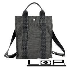 ■美品■　エルメス エールライン アド PM リュックサック バッグパック キャンバス グレー 【448522】10のサムネイル