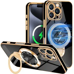 iPhone 16Pro ケース TPU Magsafe対応 リング付き 多機能スタンド 液状シリコン iphone 16pro カバー スタンド内蔵 縦横両対応 米軍MIL規格 耐衝撃 落下・すり傷防止 衝撃吸収 薄型 超軽量 黄変なし ストラップホール付き