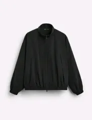 M) ZARA ブラック ブルゾン ジャケット キルティング テクニカル アウター 8281 398