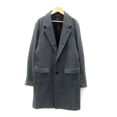 センスオブプレイス バイ アーバンリサーチ Sense of Place by Urban Research チェスターコート ロング丈 無地 M チャコールグレー /SY8