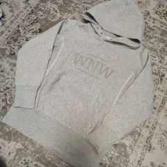 Champion　チャンピオン　パーカー　プルオーバー　カンガルーポケット　XL　グレー　青単タグ　中古　古着