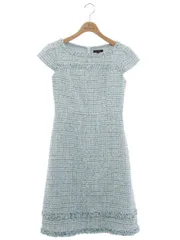 トッカ CROSTATA ドレス OPTOIW0480 ワンピース 0 ライトブルー ツイード IT6DTRPMIV8S