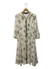 エムズグレイシー 111309 ワンピース 40 ホワイト アイコンモチーフ フード付き ITBA4UZOJTYA