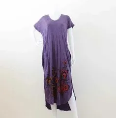 ●豚様確認用●　ワンピース ロング丈 夏 半袖 柔らか素材 シワ加工 涼しい