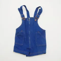 レトロ　サロペット ショートパンツ　デニム　110ｃｍ （1910-4096)