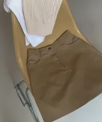 ベージュ ミニ スカート
