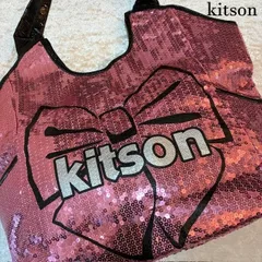 キットソン kitson LosAngelsBowSequinTote Black/Pink ピンクスパンコール ビックリボングラフィック トートバック