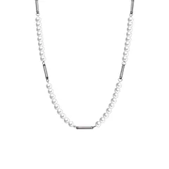 【新品】 [Jeroot] 磁気ネックレス パール レディース 結婚式 カジュアル 幅6mm 全長45cm ステンレス316L 金属アレルギー対応 人気商品 0