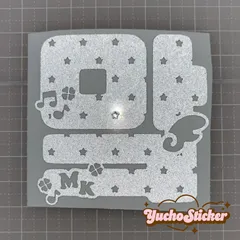 NCT DREAM ペンライトステッカー　草鈍器　マーク　星総柄ꕤ♩ver. 　KPOP アイドル　推し活　ペンライトデコ　推し活DIY