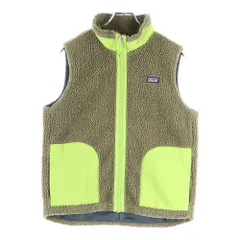 PATAGONIA (パタゴニア) レトロX バイカラー フリースベスト カーキ/グリーン キッズ STY65619