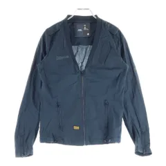 G-STAR RAW (ジースターロウ) フロントロゴデザイン ダブルポケット ジップアップ ナイロンジャケット レディース ブラック