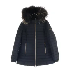 TATRAS (タトラス) Down Coat ロゴワッペン ファーダウンジャケット ダウンコート ブラック レディース LTA18A4652