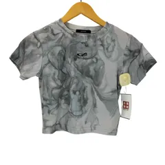 エモダ EMODA 25SS ロゴ 刺繍 タイダイ柄 クロップド Tシャツ レディース FREE