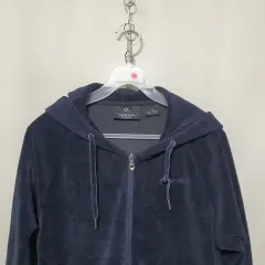 H228 カルバン・クライン レディース ベロア フードジップアップ L 21年式