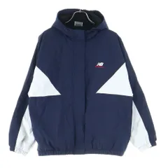 New Balance (ニューバランス) トリコットライニング ウーブン ナイロン ウィンド ジャケット レディース ネイビー JWJL1544