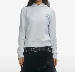 PUNCH DRUNK PARTIES ロゴ スリム フーディー メランジ 白