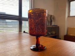 エリックホグラン BODA 花瓶 ガラス 北欧ヴィンテージ 高さ15cm 脚付E