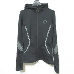良品 adidas by Stella McCartney アディダスバイステラマッカートニー ジップアップパーカー GU1598 サイズL ブラック レディース 古着 中古 USED