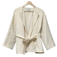 美品 CELFORD セルフォード ノーカラーショートコート ジャケット CWFC205006 サイズ38 アイボリー レディース 古着 中古 USED