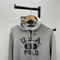 13414 - ポロラルフローレン グレー フードTシャツ