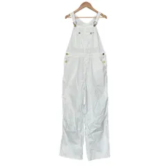 良品 HANNAH×RHC ハナバイアールエイチシー ロンハーマン Lee リー 別注 Organic Overalls オーバーオール サロペット S ホワイト レディース 古着 中古 USED