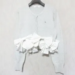 良品 25AW SNIDEL スナイデル リボンモチーフカーディガン ニット SWNT254220 F アイボリー レディース 古着 中古 USED
