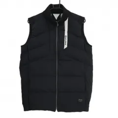 テーラーメイド ダウンベスト 黒×ライトグレー 軽量 後ろ裾ゴム メンズ O ゴルフウェア TaylorMade