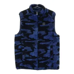 サイズ：LL ADMIRAL アドミラル  リバーシブル ボア ジップベスト 迷彩 カモフラ柄 ネイビー系 [240101578923] ゴルフウェア メンズ ストスト