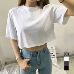 Tシャツ レディース 半袖 ショート丈 夏