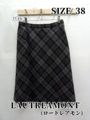 7135　LAUTREAMONT(ロートレアモン)　膝丈スカート　M