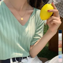 リブニット トップス レディースニット T