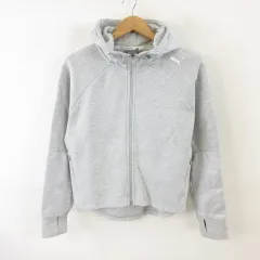 プーマ PUMA スウェットジャケット フルジップパーカー 長袖 グレー M *T15