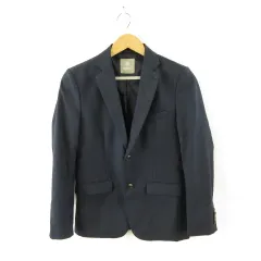 ナノユニバース nano universe テーラードジャケット 長袖 紺 S *A877