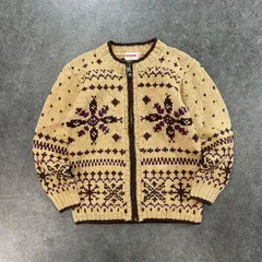 90s Vintage McGREGOR SPORTSWEAR Nordic Cardigan Sweater マックレガー ノルディックセーター カーディガン ジップアップ カウチン 厚手 ウール ヴィンテージ ビンテージ 5285378