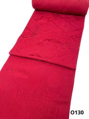 野蚕糸 インドムガシルク 全通 洒落袋帯 アッサム原産 横段 正絹 Q918