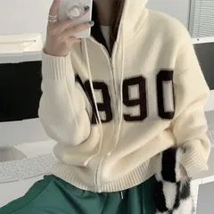 フード付き ニットカーディガン 秋冬服