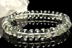 【１点物】透明◇希少形状 グリーンアメジスト　7.5-8x3.5-4.5mm　ボタン ブレスレット パワーストーン 天然石 _MC1511