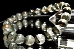 【１点物】半々タイプ◇グリーン ガーデンクォーツ　8mm　ブレスレット パワーストーン 天然石 _MC1581