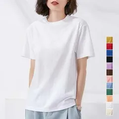 Tシャツ レディース 半袖 無地ロングT