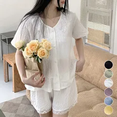 部屋着 上下半袖パジャマ 春夏秋