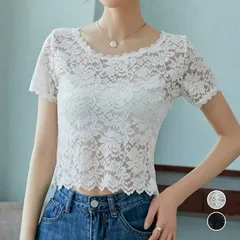 総レースブラウス シースルー インナー