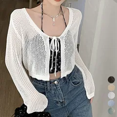 カーディガン長袖 レディース ショート丈 SK19802958-4650