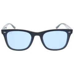 Ray Ban (レイバン) ローブリッジフィット クリアフレーム ウェリントン サングラス アイウェア 眼鏡 メガネ RB4391D ブラック/ブルー