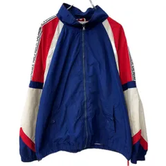TOMMY HILFIGER DENIM ジャケット 2XL ブルー レッド ホワイト ジップアップ スポーティー ビッグサイズ アウター 春物 a711-6693