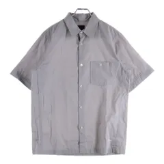 STUSSY (ステューシー) WORLD SHIRT ロゴプリント コットン 半袖シャツ ショートスリーブ グレー